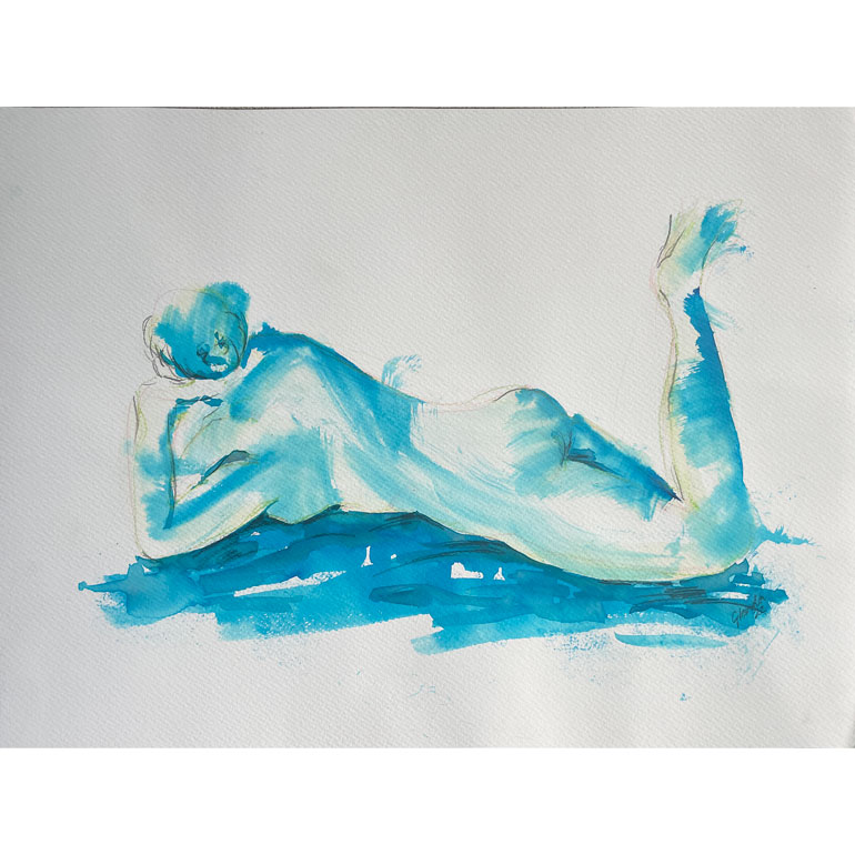 #GlendaMarkwellArt Blue Nude