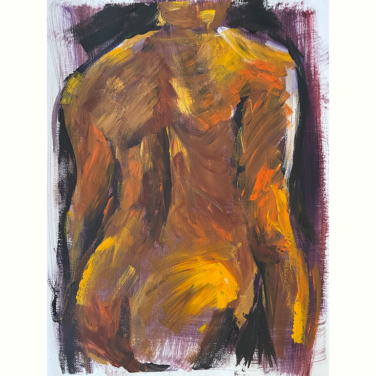 #GlendaMarkwellArt Figure 1 acrylic on canvas paper