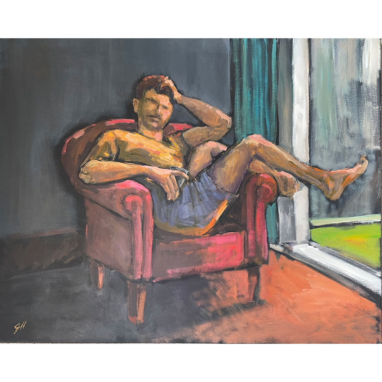 #GlendaMarkwellArt Red Chair in Abbotsford