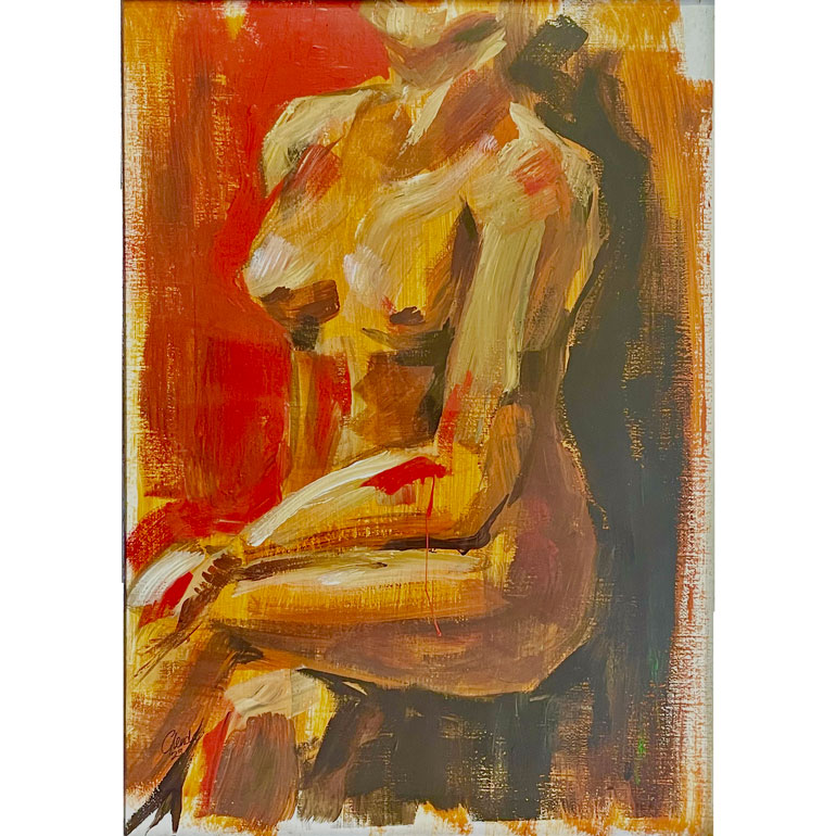 #GlendaMarkwellArt Red Nude