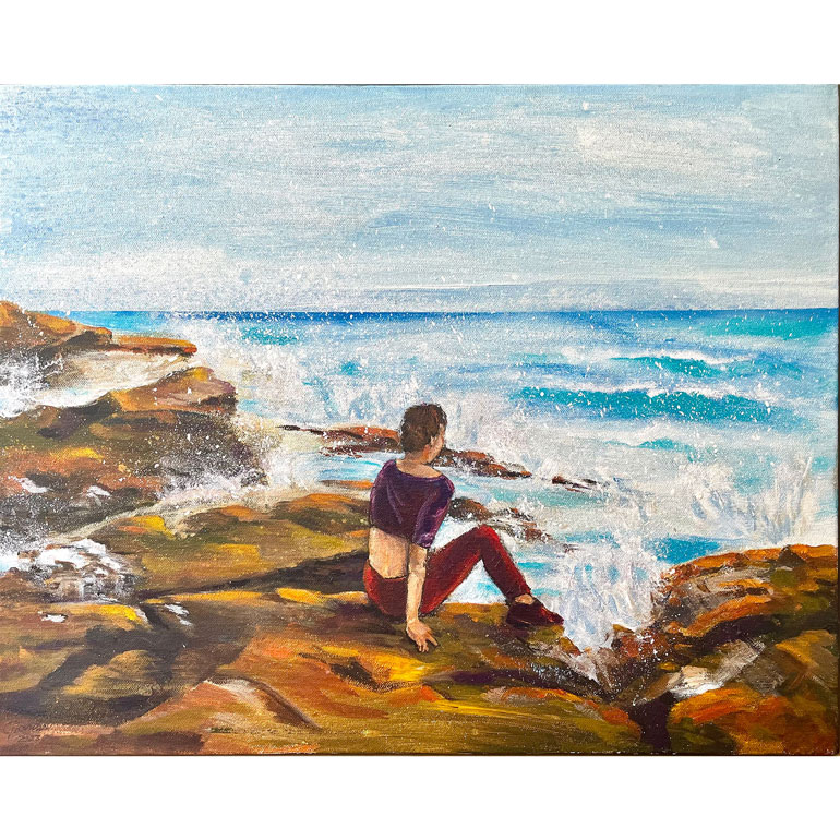 #GlendaMarkwellArt Splash on the Rocks